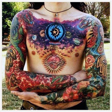 50 Breathtaking Space Tattoos (With Pictures & Ideas) | Galaxy tattoo, Psychedelic tattoos ...