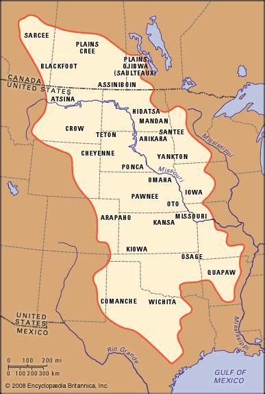 Great Plains Indian Tribes Map