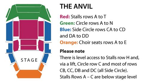 The Anvil, Basingstoke | Seating Plan, view the seating chart for the The Anvil