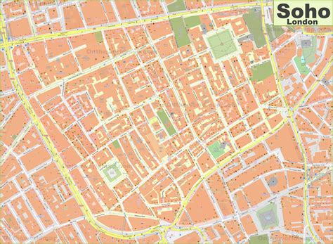 Map of Soho - London - Ontheworldmap.com