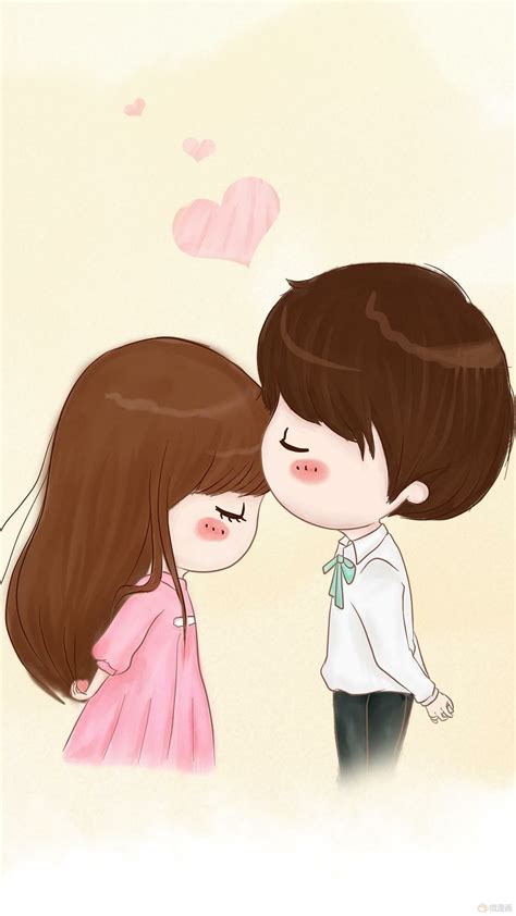 Cute Cartoon Love Couple - 1080x1920 Wallpaper - teahub.io