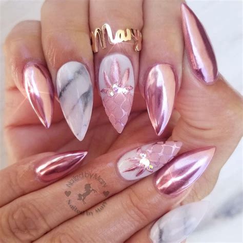 29+ Unique Chrome Nail Art Designs in 2021