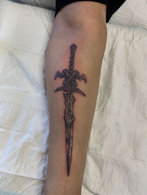 Frostmourne tattoo in 2024 | Tattoos, Minimalist tattoo, Tattoo quotes