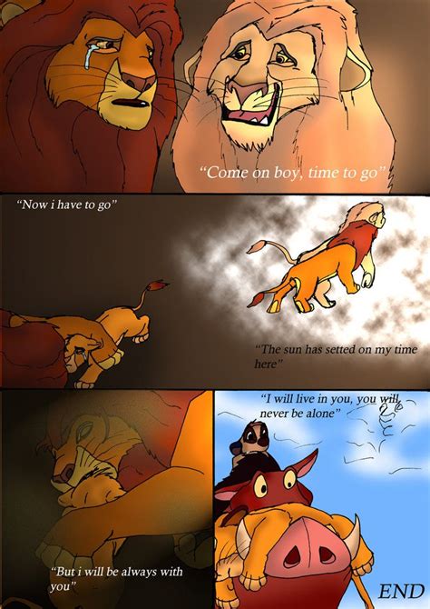 Page 4 In this series i want to tell my particular story of Mufasa´s death in TLK, showing his ...