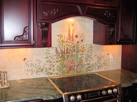 Kitchen Murals Backsplash - 44 Relief Kitchen Tile Backsplash Insert Mural Ideas Kitchen Tiles ...