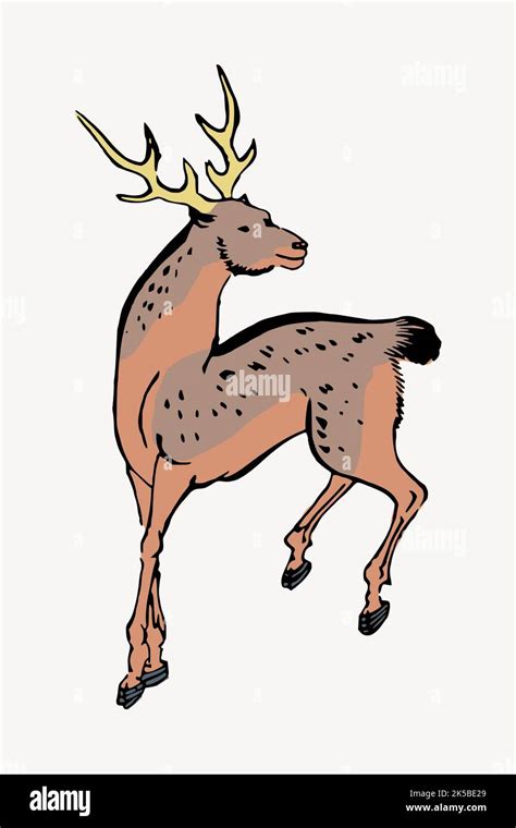 Jumping deer clipart, illustration vector Stock Vector Image & Art - Alamy