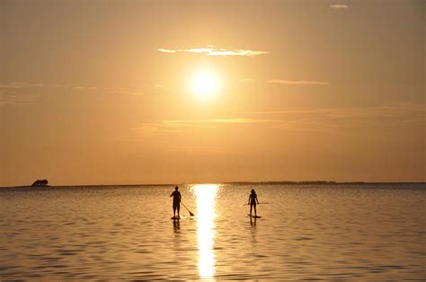 Paddle Boarding Out of the Sunset Photograph by Bill Cannon