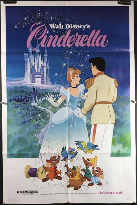 CINDERELLA, Original Vintage Walt Disney Movie Poster - Original ...