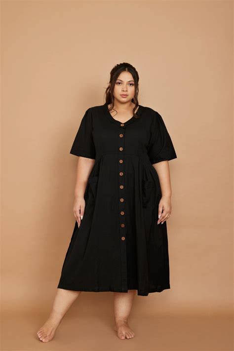 Cotton Flax Dress in Black – Pana Mina