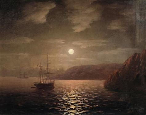 Lunar night on the Black sea, 1859 - Ivan Aivazovsky - WikiArt.org