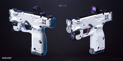 Oceanic - 백합 Handgun Design, Alex Senechal on ArtStation at https://www.artstation.com/artwork ...