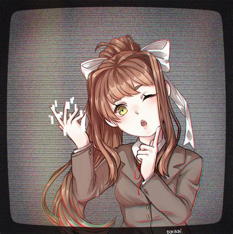 Just Monika - Fan art I did today for fun! : r/DDLC