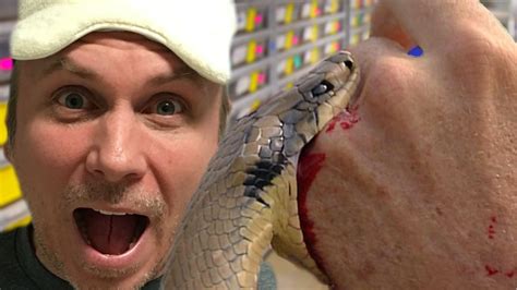 BLINDFOLDED SNAKE BITE CHALLENGE!!! | BRIAN BARCZYK - YouTube