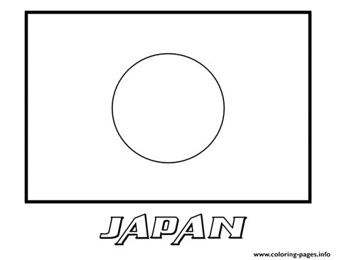 Japan Flag Coloring Pages Printable