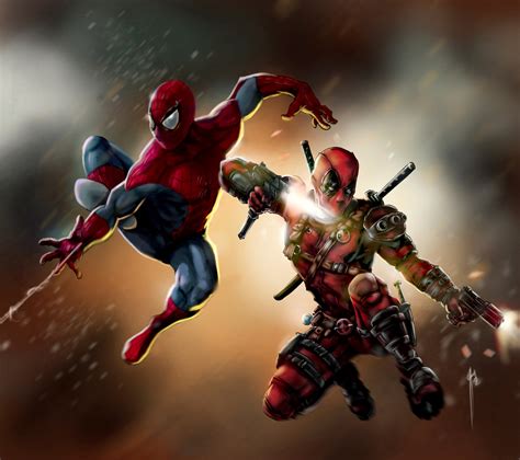 ArtStation - Spiderman and Deadpool Fanart