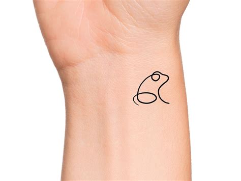 Frog Line Temporary Tattoo - Etsy