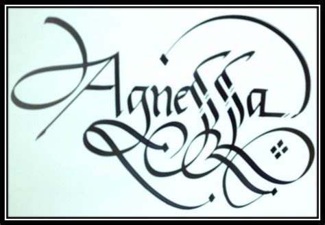 Calligraphy Art: Russian Names in calligraphy-Agnessa