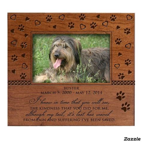 Caring Memorial Beloved Pet Wooden Memorial Frame | Zazzle | Pet memorial picture frame, Pet ...