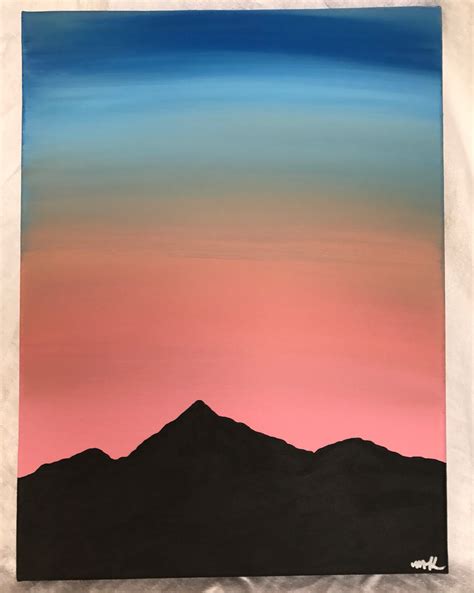 Mountain Painting Sunset