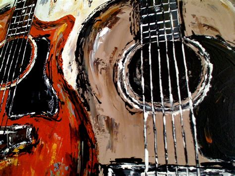 Acoustic Guitar Painting Music Art Guitar Art Guitar Player - Etsy