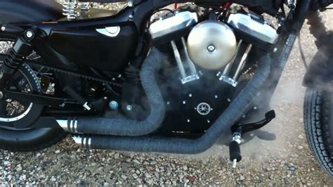 Harley Davidson Forty Eight Exhaust Wrap part 2 - YouTube