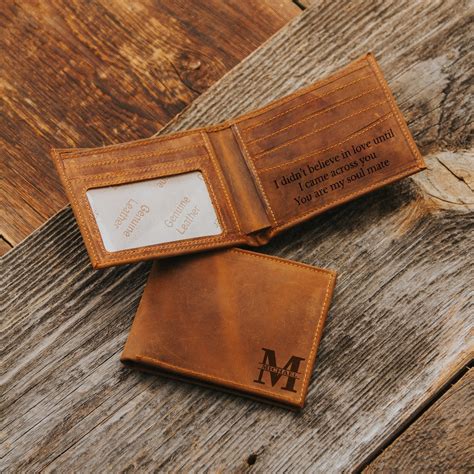 Personalized Leather Mens Wallet, Card Holder, Custom Wallet, Slim Wallet, Christmas Gift for ...