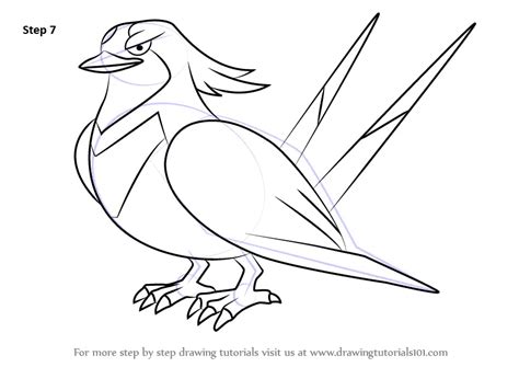 Learn How to Draw Swellow from Pokemon (Pokemon) Step by Step : Drawing Tutorials