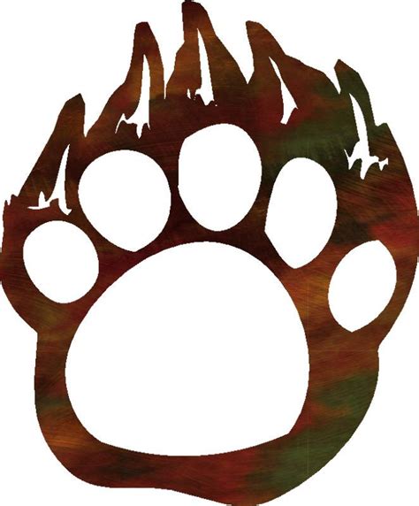 Grizzly Bear Paw Prints Stencils Free - ClipArt Best