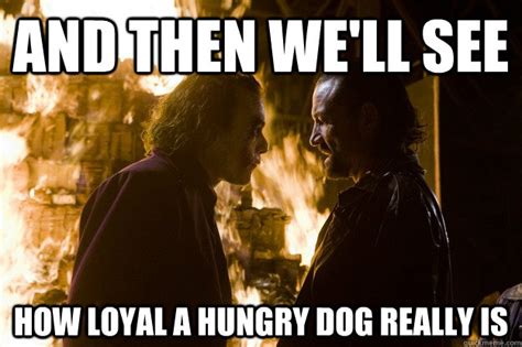 and then we'll see how loyal a hungry dog really is - Misc - quickmeme