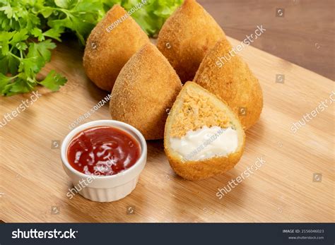 Brazilian Coxinha Chicken Catupiry Cheese Traditional Stock Photo ...