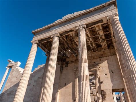 Temple of Athena Nike in Athens Acropolis Stock Photo - Image of ...