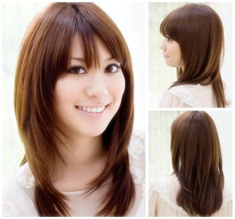 Koleksi potongan model rambut layer panjang Korea dan Barat