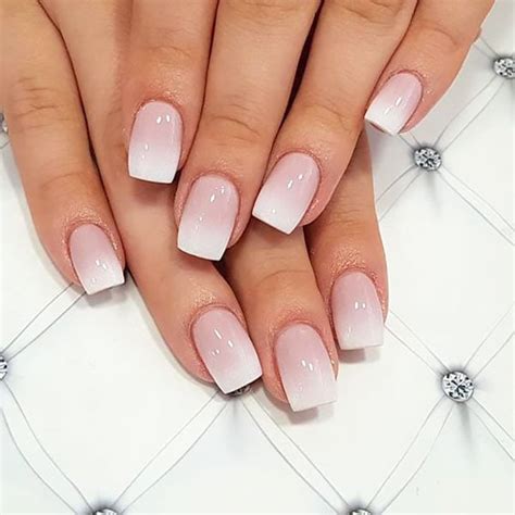 White Glitter Ombre Nails