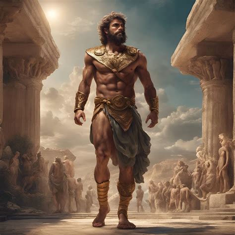 Heracles greek god, mythology, 6'5 foot, in a tunic in ancient greece. in sandals, Hercules son ...