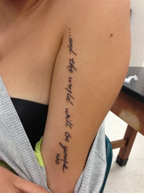 Womens Quote Tattoos On Arm - ShortQuotes.cc