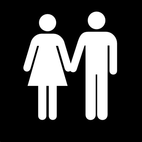 Man And Woman (heterosexual) Icon White Clip Art at Clker.com - vector clip art online, royalty ...