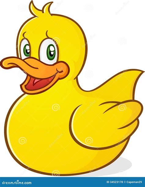 Rubber Duck Cartoon Character Royalty Free Stock Photos - Image: 34523178