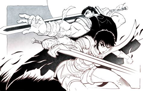 Wallpaper sword, anime, Berserk, manga, berserker, Black Swordsman, Guts, Dragon Slayer, Casca ...