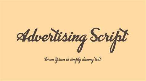 Advertising Script Font Family : Download Free for Desktop & Webfont