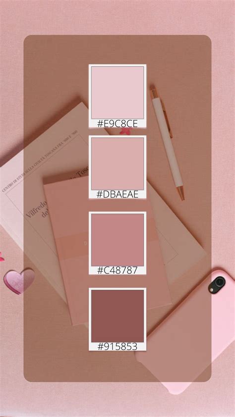 Pink color palette with hex codes Color Palette Pink, Brand Color ...