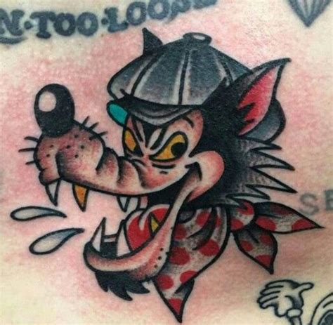 Big Bad Wolf | Bad wolf tattoo, Wolf tattoo, Cartoon tattoos