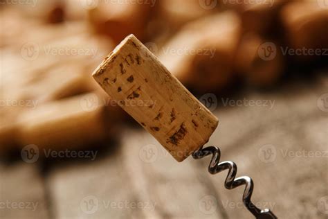 Corkscrew and wine corks 7296869 Stock Photo at Vecteezy