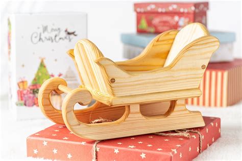 Christmas Santa Wooden Sleigh Xmas Home Decoration Eco Friendly Nursery Decor Christmas Gifts - Etsy