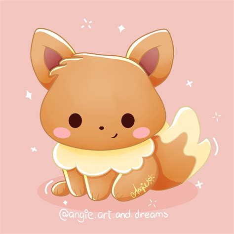 A little Eevee drawing I made. Working on all eeveelutions 💕 : r/pokemon