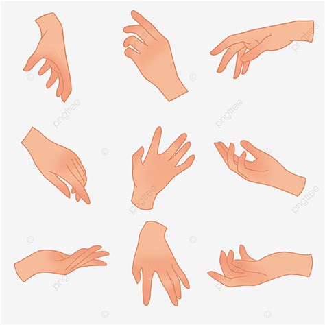 Gestures Clipart Vector, Manga Style Gestures Clipart, Gesture, Hand, Clip Art PNG Image For ...