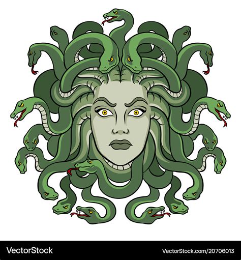 Medusa greek myth creature pop art Royalty Free Vector Image