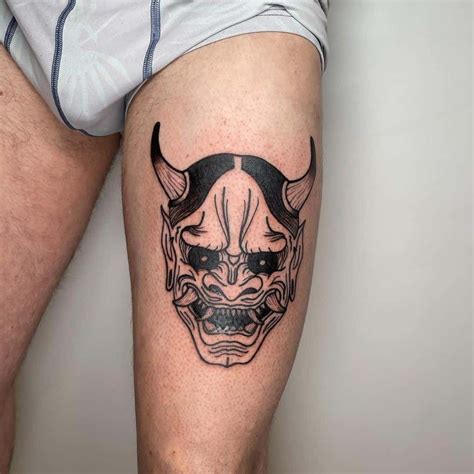 30+ Best Oni Mask Tattoo: Check These Stunning Design Ideas (2021 Updated) | Oni mask tattoo ...