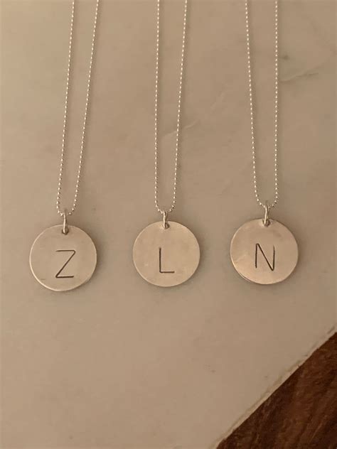 Block Letter Initial Necklace - Etsy