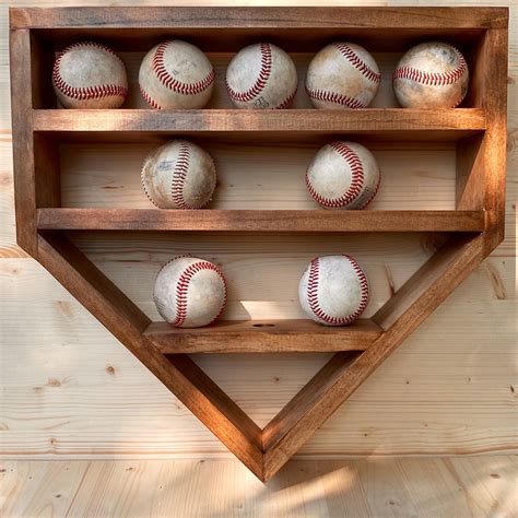 Home plate baseball display case wall shelf – Artofit