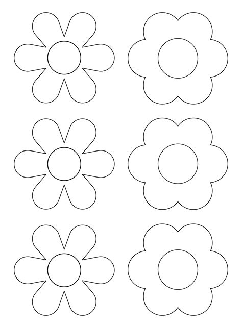 Flower Patterns To Cut Out For Kids